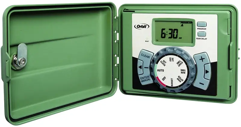 Big Sale Orbit 57899 Indoor/Outdoor Timer, 120 V, 9 -Zone, 3 -Program, 99 min Cycle, LCD Display, Plug-and-Go Mounting