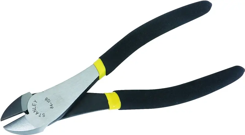 STANLEY 84-104 Diagonal Cutting Plier, 5-3/4 in OAL, 1/3 in Cutting Capacity, Black Handle, Double Dipped Handle Latest