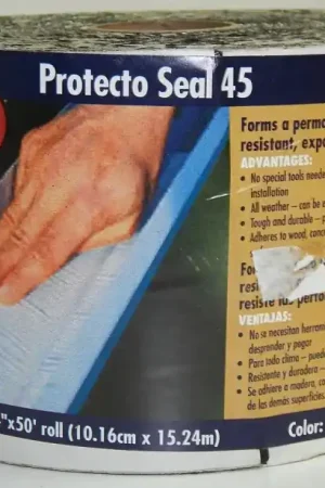 Clearance Protecto Wrap Protecto Seal 45 805202SW Membrane Flashing, 50 ft L, 2 in W, Polyethylene, Self-Adhesive