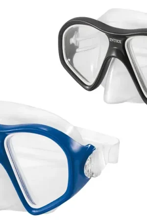 Intex 55974E Swim Mask, Polycarbonate Lens, Thermoplastic Rubber Frame, Translucent Genuine