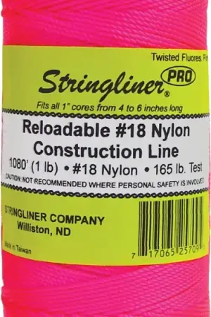 Price Cut Stringliner Pro Series 35709 Construction Line, #18 Dia, 1080 ft L, 165 lb Working Load, Nylon, Fluorescent Pink