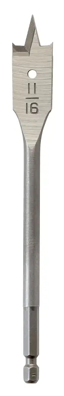 Special Offer Milwaukee 48-27-0681 Boring Bit, 11/16 in Dia, 6 in OAL, Flat Flute, 1/4 in Dia Shank, Hex Shank
