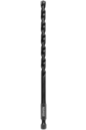 Authentic Irwin 1870547 Impact Drill Bit, 1/4 in Dia, 6 in OAL, 1-Flute, 1/4 in Dia Shank, Hex Shank