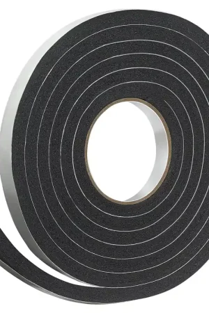 Certified Frost King R734H Foam Tape, 3/4 in W, 10 ft L, 7/16 in Thick, Rubber, Black