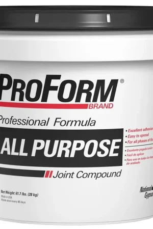Proform 50002627 All-Purpose Joint Compound, Paste, Gray/White, 61.7 lb Pail, Pack of 36 Mega Sale