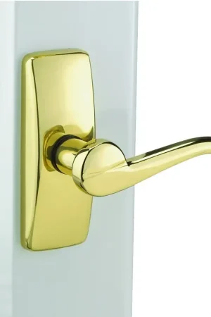 Wright Products VGL025-555 Lever Latch Set, Brass, 3/4 to 2 in Thick Door Latest