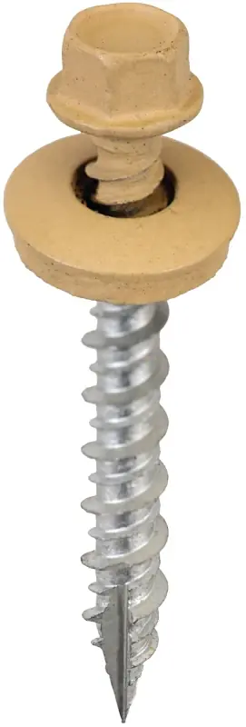Acorn SW-MW15MT250 Screw, #9 Thread, Mocha Tan, Hex Drive, Self-Tapping, Type 17 Point, 250/BAG Reduced Price