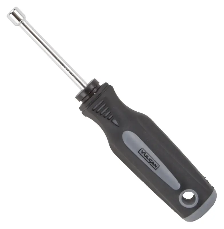 Vulcan MC-SD31 Nut Driver, 3/16 in Drive, 7 in OAL, Cushion Grip Handle, Gray/Black Handle, 3 in L Shank Premium