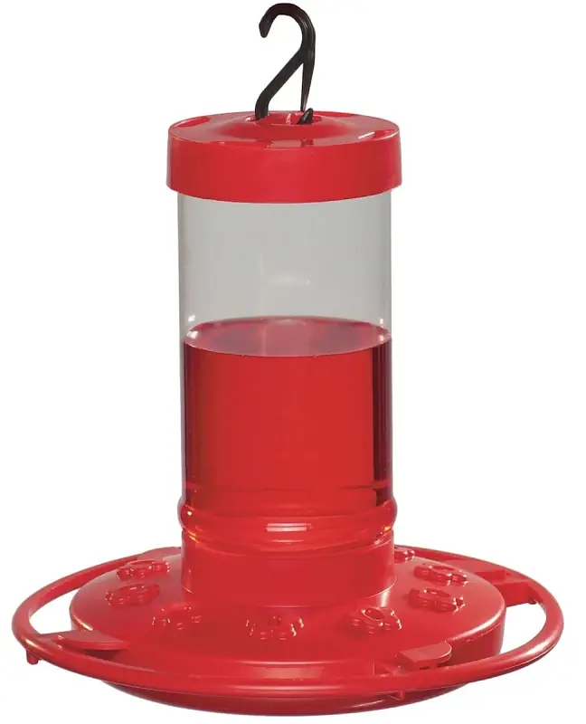 Luxury Daisy First Nature 993051-546 Bird Feeder, 16 oz, Plastic, Bright Red