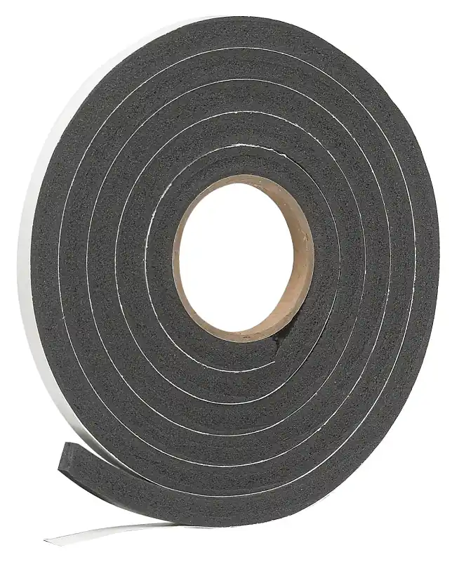 Luxury Frost King R930H Weatherseal Tape, 1/2 in W, 10 ft L, 9/16 in Thick, Rubber Foam, Black