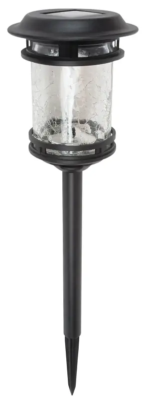 Budget Boston Harbor 26073 Solar Stake Light, Nickel-Metal Hydride Battery, AA Battery, 1-Lamp, Plastic/Glass Fixture, Black, Pack of 6