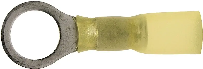 Calterm 65726 Ring Terminal, 300 V, 12 to 10 AWG Wire, Copper Contact, Yellow Budget