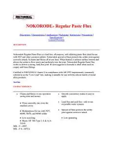 Nokorode 14010 Regular Flux, 4 oz, Paste, Tan Order Now