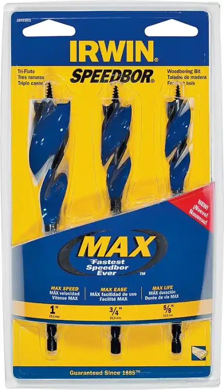 Irwin Speedbor 3041003 Speed Bit Set, Tri-Flute Flute, Hex Shank Low Price