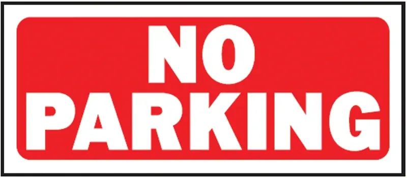 Low Price Hy-Ko 23002 Fence Sign, Rectangular, NO PARKING, White Legend, Red Background, Plastic, 6 in H x 14 in W Dimensions, Pack of 5