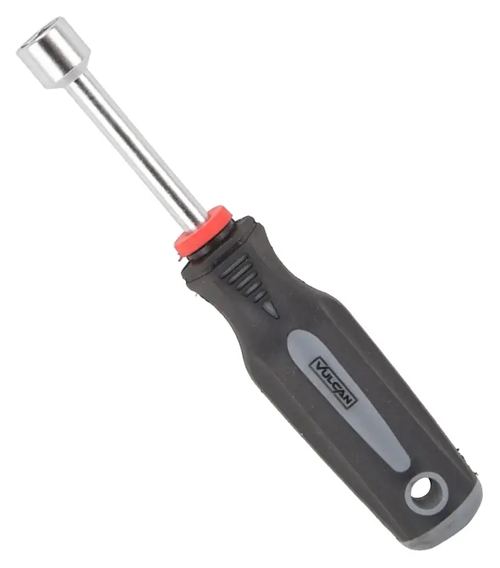 Vulcan MC-SD37 Nut Driver, 1/2 in Drive, 7 in OAL, Cushion Grip Handle, Gray/Black Handle, 3 in L Shank Certified