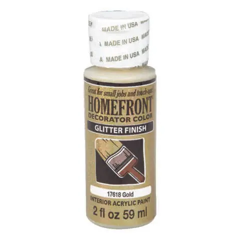 Homefront Glitter Gold Hobby Paint 2 oz, Pack of 3 Sale