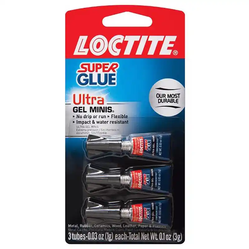Deal Loctite Ultra Gel Minis High Strength Ethyl Cyanoacrylate Clear Super Glue 0.1 oz, Pack of 6