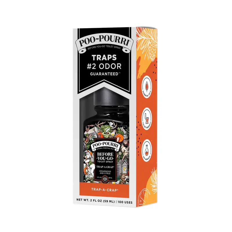 Poo-Pourri Trap-A-Crap Cedarwood/Citrus Scent Toilet Spray 2 oz Liquid Final Sale