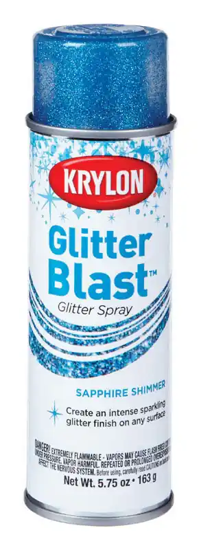 One Day Deal Krylon Glitter Blast Sapphire Shimmer Spray Paint 5.75 oz, Pack of 6