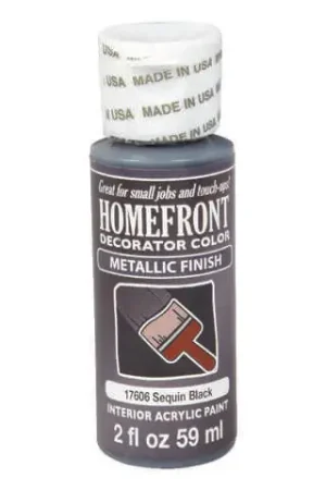 Homefront Metallic Sequin Black Hobby Paint 2 oz, Pack of 3 Discount