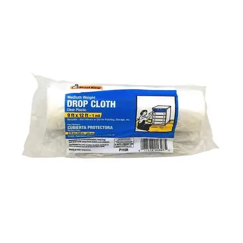 Frost King 9 ft. W X 12 ft. L X 1 mil Plastic Drop Cloth 1 pk, Pack of 24 Trending