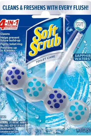 Soft Scrub 4-in-1 Toilet Care Sapphire Waters Scent Toilet Bowl Cleaner 1.76 oz Tablet, Pack of 6 Super Sale