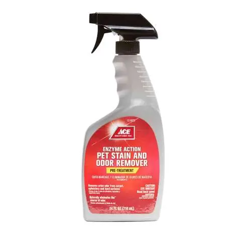 Hassle-Free Returns Ace No Scent Pet Stain and Odor Remover 24 oz Liquid, Pack of 6