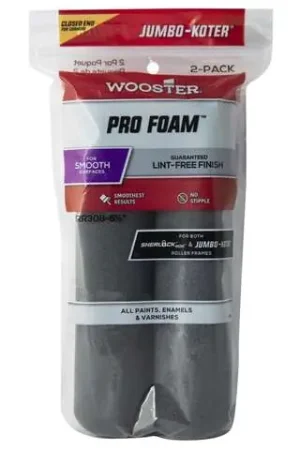 Fan Favorite Wooster Jumbo Koter Foam 6-1/2 in. W Mini Paint Roller Cover 2 pk
