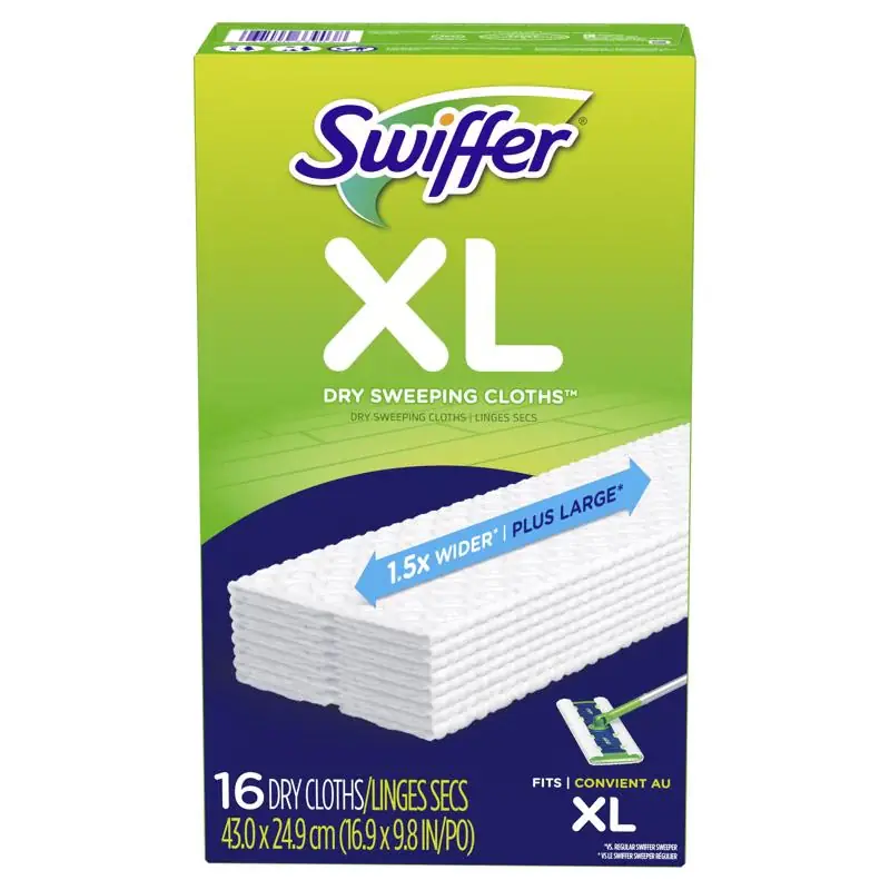 Trusted Brand Swiffer Sweeper XL 5.4 in. Dry Microfiber Sweeping Pad 16 pk