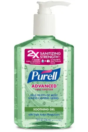 Purell Aloe Scent Gel Advanced Hand Sanitizer 8 oz, Pack of 12 Seasonal Sale
