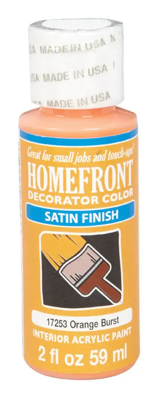 Homefront Satin Orange Burst Hobby Paint 2 oz, Pack of 3 Weekend Sale