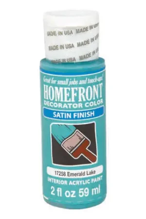 Homefront Satin Emerald Lake Hobby Paint 2 oz, Pack of 3 Reduced Price