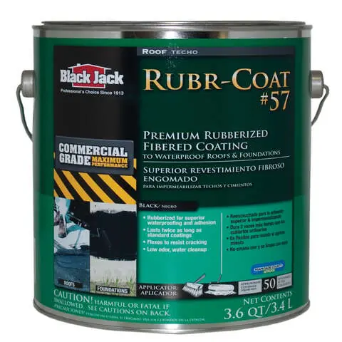 Black Jack Rubr-Coat #57 Gloss Black Rubber Roof Coating 1 gal Markdown