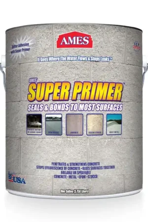 Seasonal Sale AMES Super Primer Semi-Clear Bonding Primer 1 gal, Pack of 4