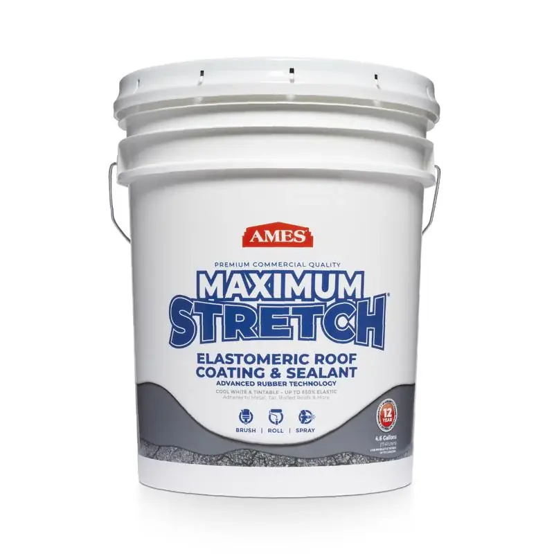 AMES Maximum Stretch Bright White Acrylic Elastomeric Roof Coating Shop Now