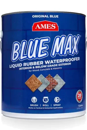 Reduced Price AMES Blue Max Liquid Rubber Blue Waterproof Coating 1 gal, Pack of 4