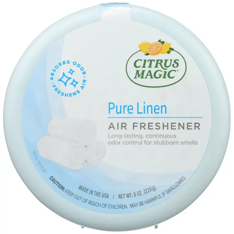 Genuine Citrus Magic Pure Linen Scent Air Freshener 8 oz Solid, Pack of 6