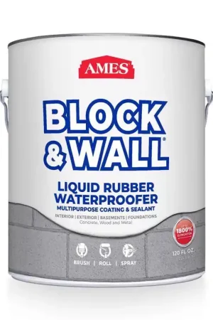 Trending AMES Block & Wall White Liquid Rubber Waterproof and Sealer, Pack of 4