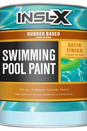 Insl-X Indoor and Outdoor Satin Ocean Blue Synthetic Rubber Swimming Pool Paint 1 gal Time-Limited
