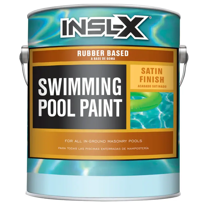 Insl-X Indoor and Outdoor Satin Ocean Blue Synthetic Rubber Swimming Pool Paint 1 gal Time-Limited