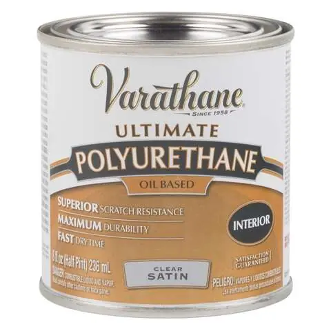 Varathane Ultimate Satin Clear Oil-Based Polyurethane 8 oz Authentic