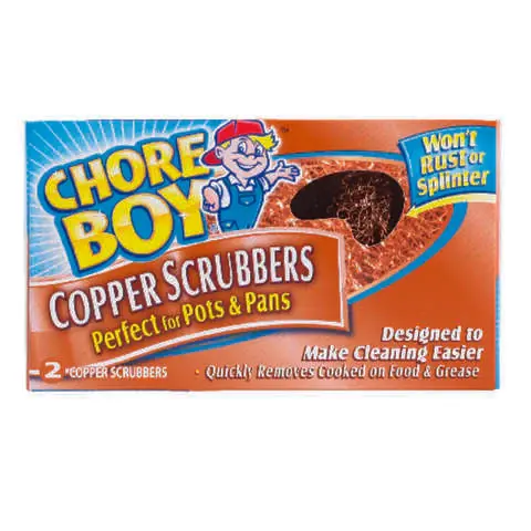 Chore Boy Heavy Duty Copper Scrubber For Pots and Pans 2 pk Best Choice