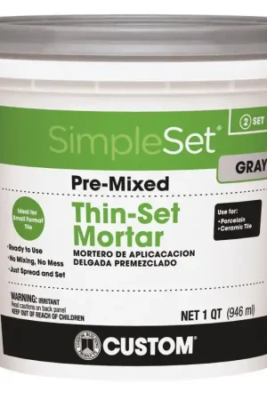 Same Day Shipping Custom Building Products SimpleSet Gray Thin-Set Mortar 1 qt
