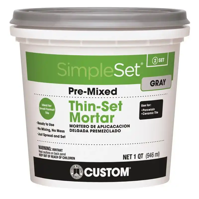 Same Day Shipping Custom Building Products SimpleSet Gray Thin-Set Mortar 1 qt