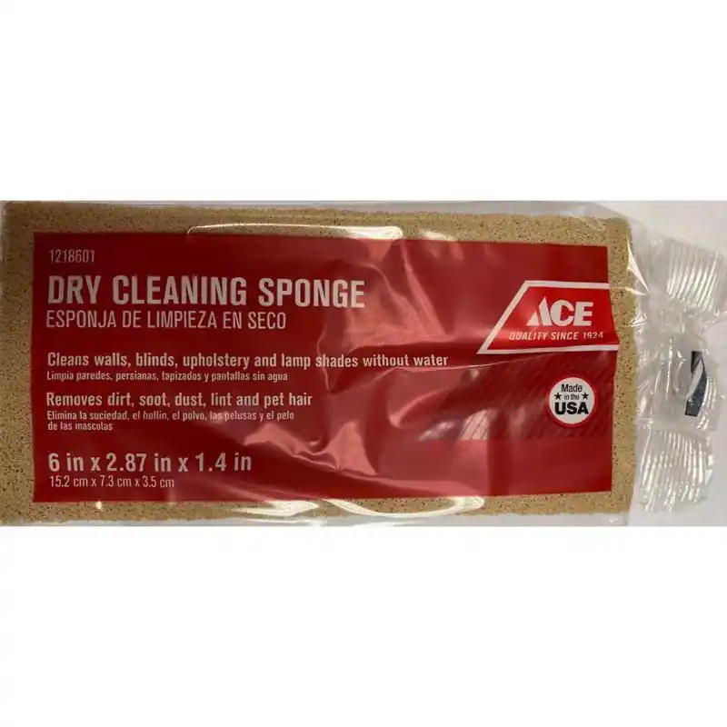 Popular Ace Medium Duty Dry Cleaning Sponge For Multi-Purpose 6 in. L 1 pc