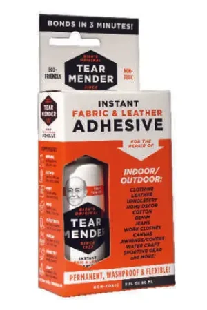 Discount Tear Mender High Strength Liquid White Fabric & Leather Adhesive 2 oz, Pack of 4