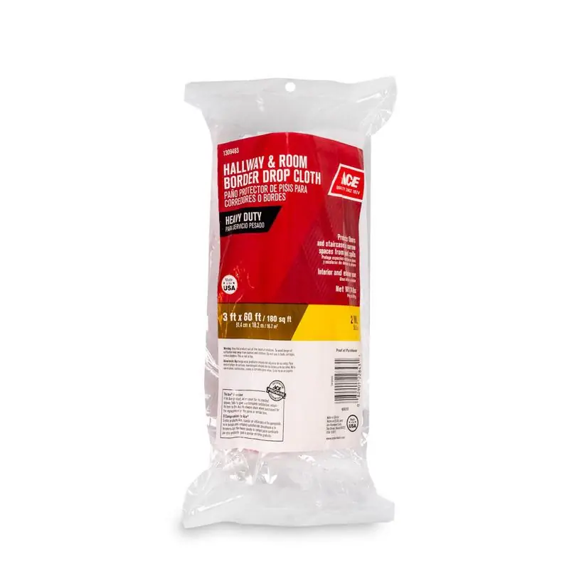 Ace 3 ft. W X 60 ft. L X 2 mil Plastic Drop Cloth 1 pk, Pack of 12 Weekend Sale