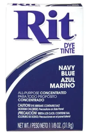 Rit 1.13 oz Navy Blue For Fabric Dye, Pack of 6 Final Sale