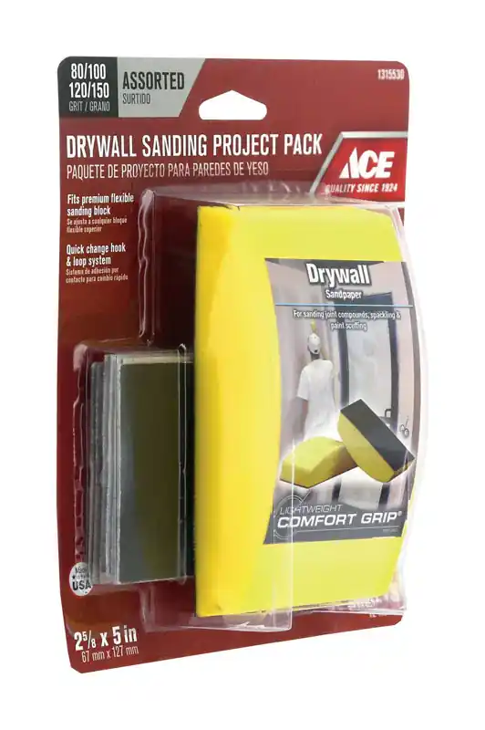 Ace 2-5/8 in. W X 5 in. L Assorted 150 Grit Sanding Block Kit Big Sale